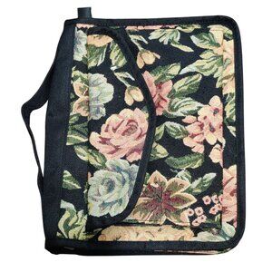 Inspirio 2005 Floral Bible Book Cover Case Handle Tapestry Vintage Cottagecore